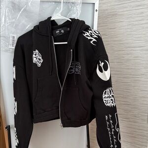 Darc sport Star Wars cropped zip hoodie